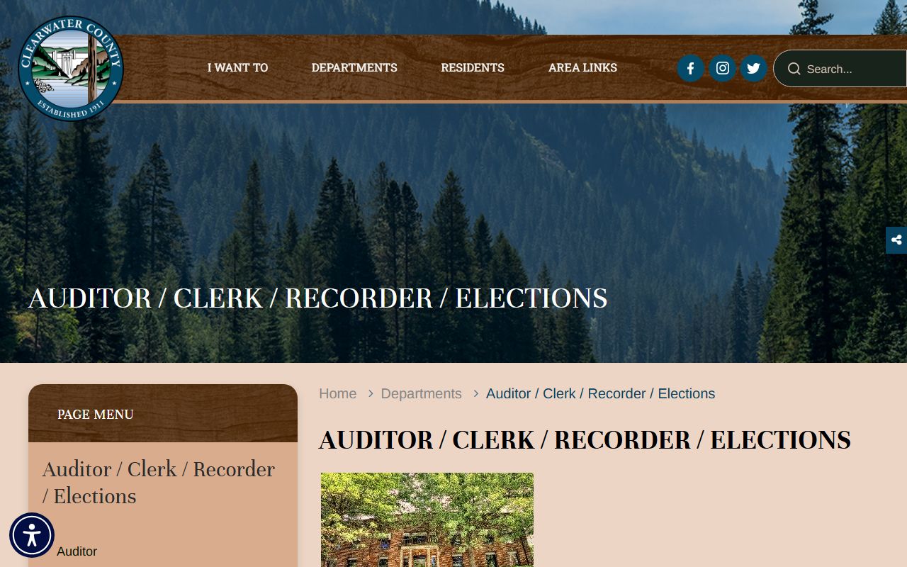 Clearwater County clerk records Clerk Auditor Recorder source