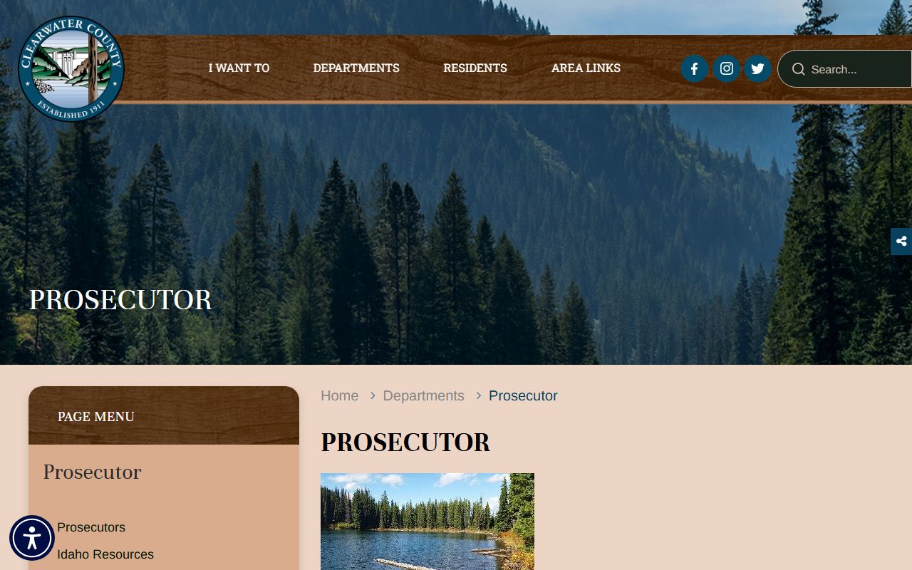 Clearwater County criminal court records prosecutor charging office