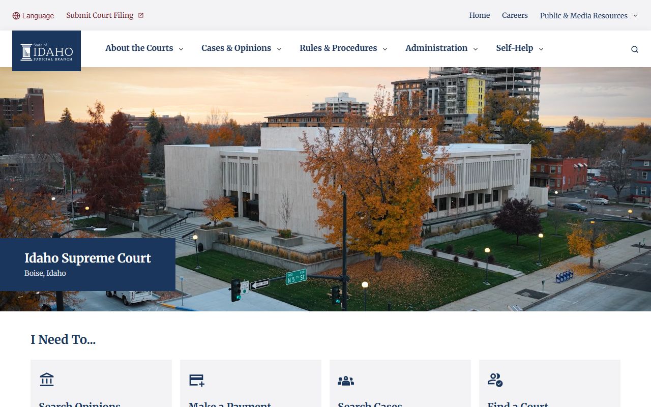 Clearwater County court records Idaho Judicial Branch access